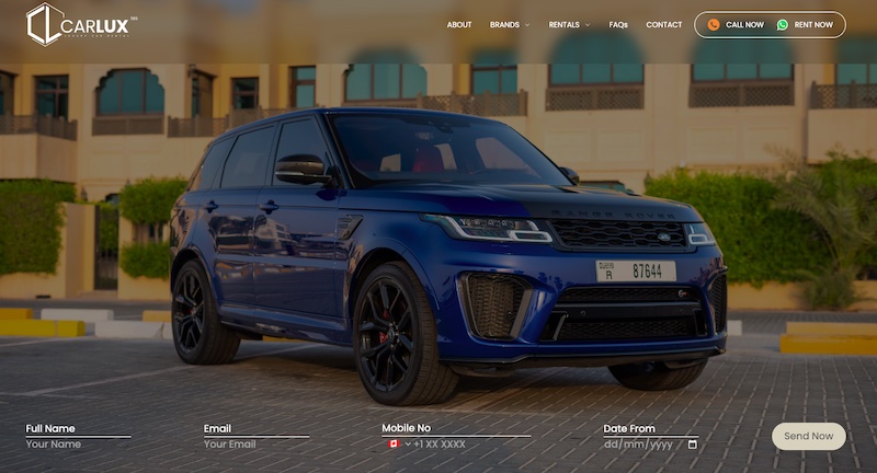 CarLux 365 website preview